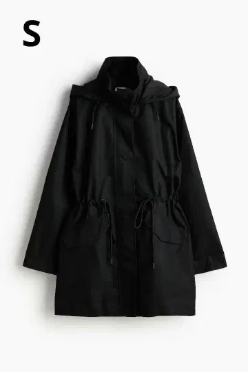 [ S ] 에이치앤엠 오버 사이즈 후드티 블랙 자켓 코트