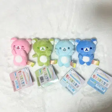 비 온 뒤 갬 리락쿠마 나나이로 손바닥 봉제 인형 4개 세트