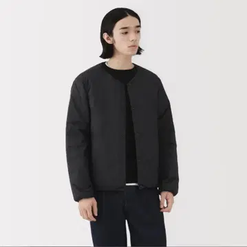 무인양품 경량 다운 포켓터블 노카라 자켓