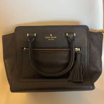 kate spade 블랙 가죽 핸드백