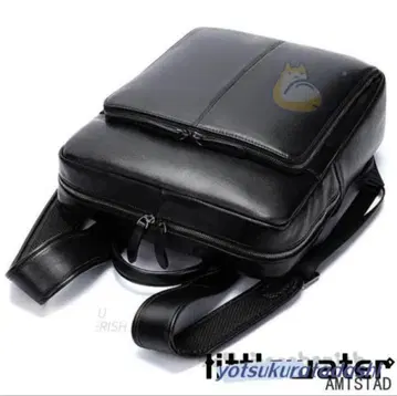 비즈니스 백팩 천연 가죽 블랙