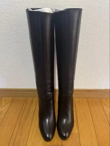 FURUYA 풀야 라운드토 스트레이트 롱 부츠 블랙