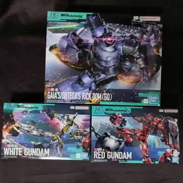 건담 프라모델 3종 세트 [릭 돔/붉은 건담/화이트 건담]