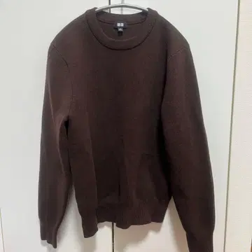 UNIQLO 브라운, 베이지 크루넥 니트 XS 세트 판매