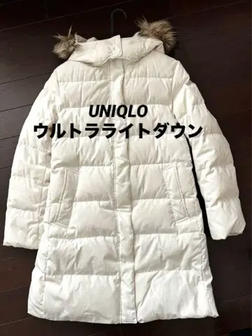 유니클로 울트라 라이트 다운 페더 화이트 L
