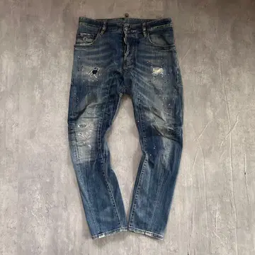 A881 DSQUARED2 데미지 페인트 데님 42 이탈리아제