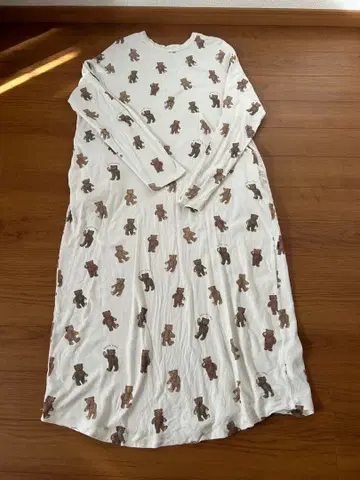 젤라또피케 룸웨어 원피스 베어 패턴 곰