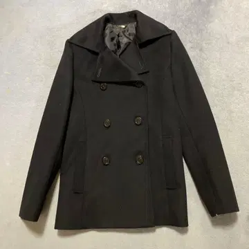 [ 컨디션 최상 ] INDIVI 다크 네이비 울 캐시미어 피 코트