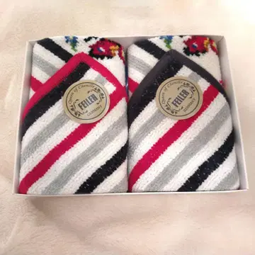 FEILER JAL 하이디 스트라이프 패턴 손수건 세트