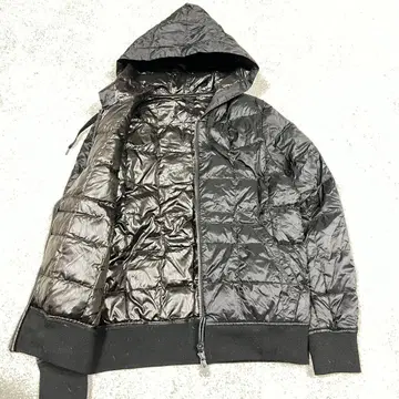 새상품급 TAION 타이온 경량 다운 파카 L 블랙 후드 부착 리브 밑단