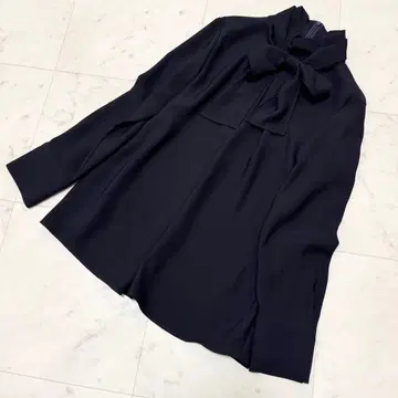 [ 새상품급 ] theory luxe 보타이 블라우스 스탠드 카라 네이비