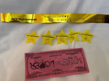 TOMORROW 일본 공연 낙하물 풀세트 TXT 은색 테이프 TXT