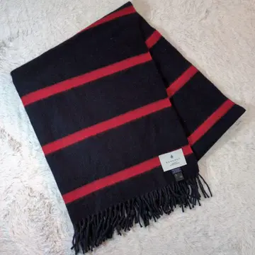 새상품급 Begg & Co 네이비와 레드 스트라이프 머플러