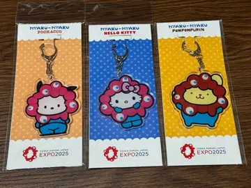 산리오 미야쿠미야쿠 아크릴 키링 키티 포차코 푸딩 만박