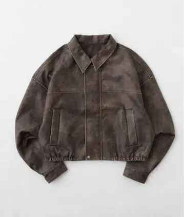 WHO'S WHO gallery 빈티지 스타일 가죽 블루종