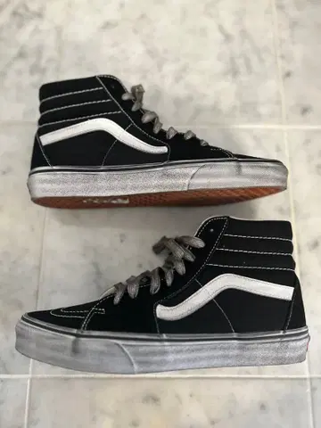 VANS VAULT SK-8 HI STRESSED 27cm 유즈드 가공