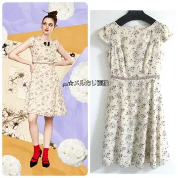 [최종 가격 인하] 택 포함 미사용품 토카 각점 한정품 꽃무늬 원피스