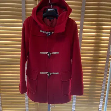 더플 코트 후드 부착 빨간색 S 사이즈