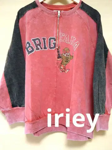 iriey 스노우 워시 천축 리메이크풍 하프 지퍼 풀오버 F