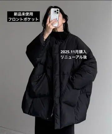 [ 새상품 ] wee9s 퍼펙트 실루엣 다운 블랙 프론트 포켓