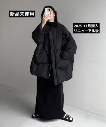 [ 새상품 ] wee9s 퍼펙트 실루엣 다운 블랙 프론트 포켓