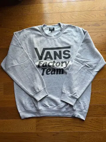 VANS 그레이 크루넥 트레이닝복 L