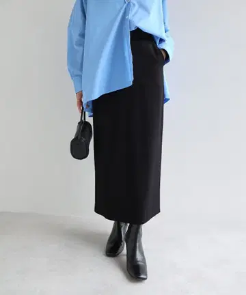 에버 네이비 분또 타이트 스커트 블랙 M