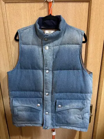 HOUSTON 데님 블루 다운 베스트 L