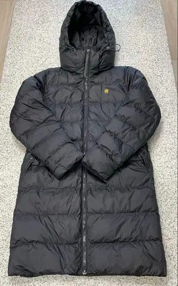 블랙 후드 부착 자켓 코트