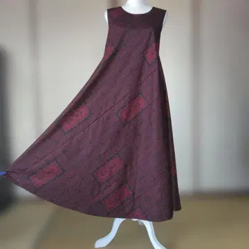 오시마 명주 해체 원단으로, 바이어스 재단 롱 플레어 원피스 M 사이즈