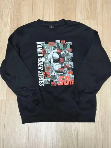 GU 가면라이더 시리즈 50주년 기념 맨투맨 M 사이즈 블랙