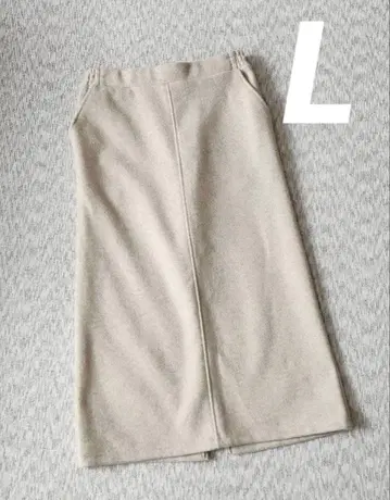 LBC 저지 멜톤 I 라인 스커트 베이지 L