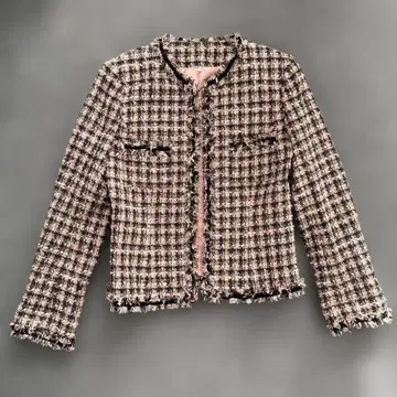 9AR 핑크 계열 트위드 자켓