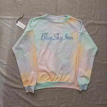 미사용품 Blue Sky Inn 타이다이 맨투맨 이탈리아제 M