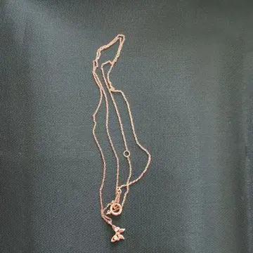 K10 Bloom 나비 모티브 핑크 골드 목걸이