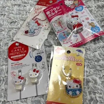 반짝반짝 키티 칫솔 홀더 엄브렐라 참 etc 4종 익명 배송