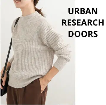 URBAN RESEARCH DOORS 리브 절개 니트 풀오버