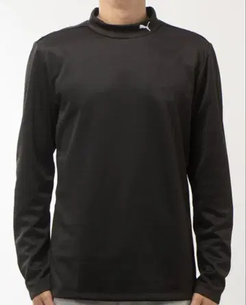 새상품급 PUMA 푸마골프 백 프린트 로고 LS 모크넥 블랙