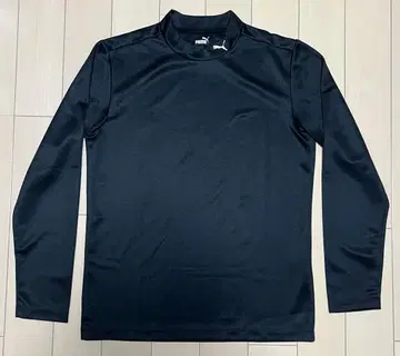 새상품급 PUMA 푸마골프 백 프린트 로고 LS 모크넥 블랙