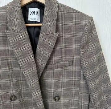 ZARA 테일러드 자켓 체크 무늬 새상품급