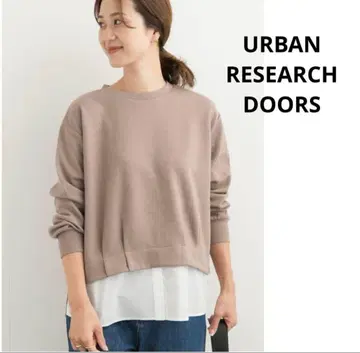 URBAN RESEARCH DOORS 밑단 레이어드 풀오버