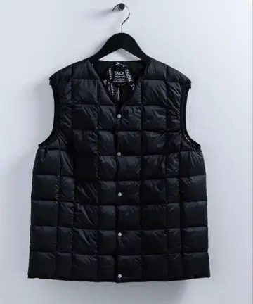 TAION 베이직 V넥 버튼 이너 다운 베스트