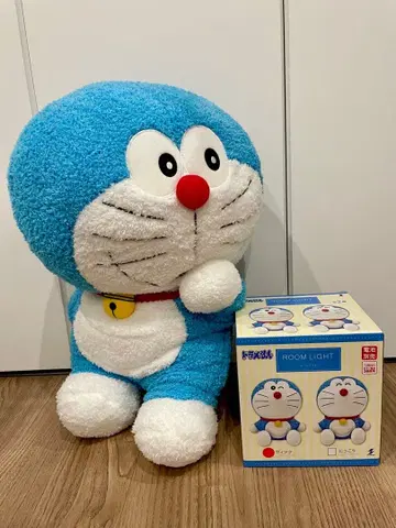 도라에몽 돌아보기 초 BIG 봉제 인형 룸 라이트 2점 묶음 판매