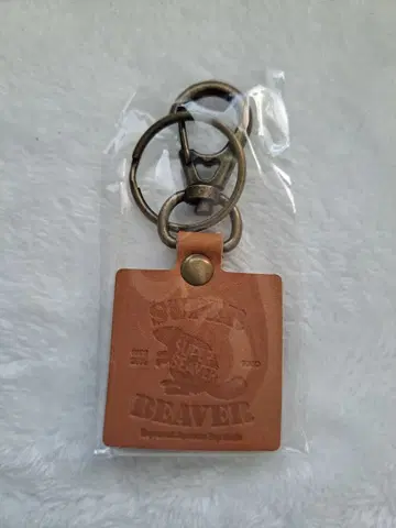 SUPER BEAVER 슈퍼 비버 가죽 키링 브라운 천연 가죽