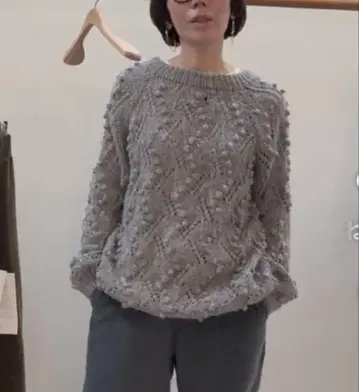 [매장 한정 gray] argue 아규 TSUBU TSUBU KNIT