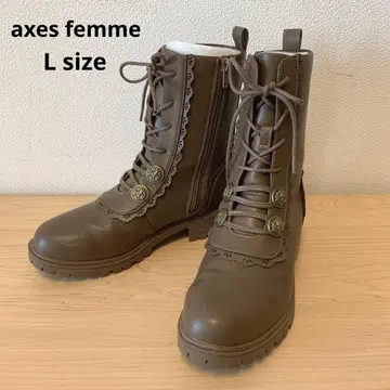 [ axes femme ] 나폴레옹풍 레이스업 부츠 L 베이지