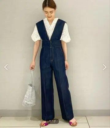 MACPHEE 오가닉 코튼 데님 2-way 콤비네이슨 34