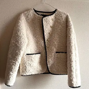 택 포함 새상품 anuans ECOPEL 파이핑 보아 자켓 1 사이즈