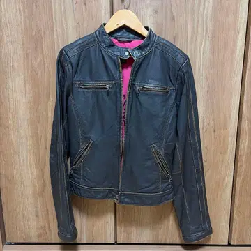 가죽 라이더 자켓 다크 브라운