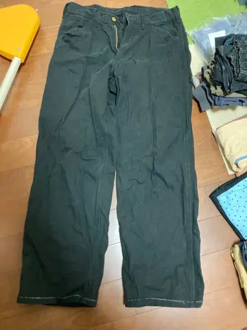 Lee 블랙 카고 팬츠 페인터 팬츠